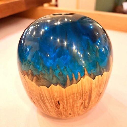 SH236 Mable & Clear Blue Orb $225 at Hunter Wolff Gallery